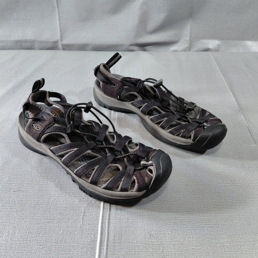 Keen Whisper Fisherman Closed Toe Hiking Sandals Women's 10 Gray Black